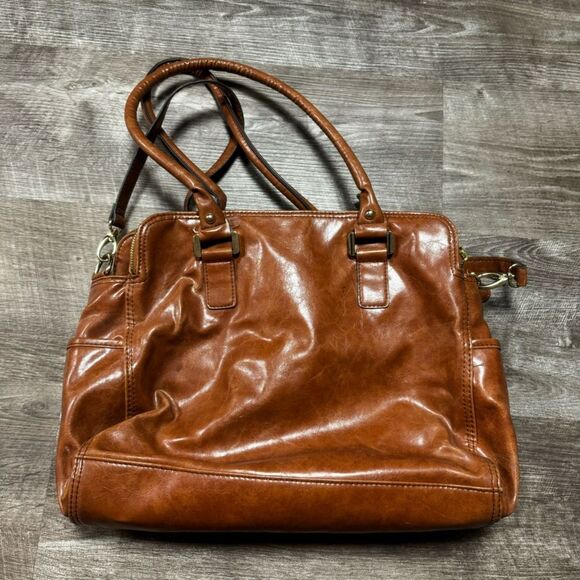 Victor Alfaro Brown Handbag with Crossbody Strap - Picture 7 of 10